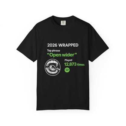 2026 Wrapped "Open wider" T-Shirt
