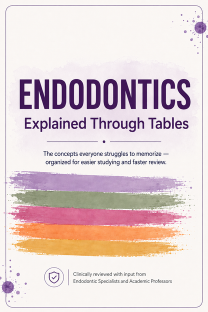 Endodontics Explained Through Tables