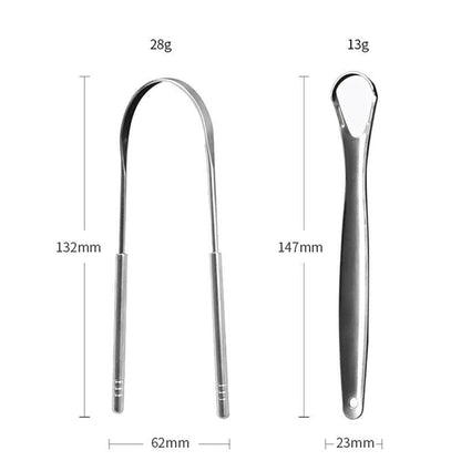 U Type Tongue Scraper Stainless Steel Oral Tongue Cleaner Brush Cleaning Coated Tongue Toothbrush Oral Hygiene Care Tools