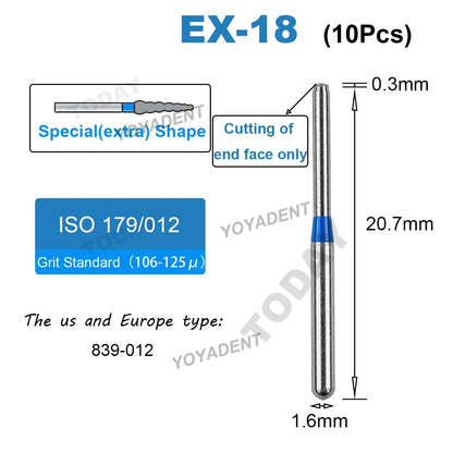 End-Cutting Diamond Bur 10pcs