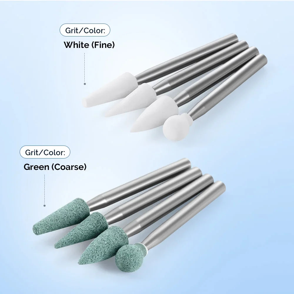 Stone Grinder White/Green Polishing Burs