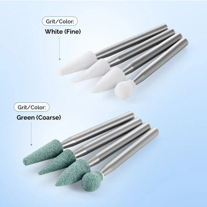 Stone Grinder White/Green Polishing Burs