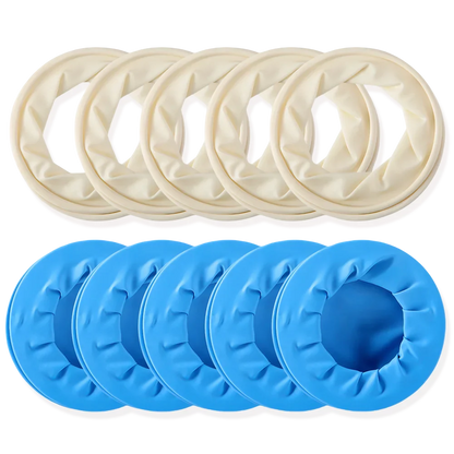 Set of 10 Oral Cheek Rubber Barrier Openers in White/Blue