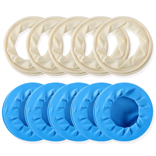 Set of 10 Oral Cheek Rubber Barrier Openers in White/Blue